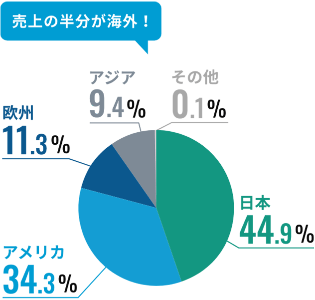 ［地域別売上高（2022年度）］